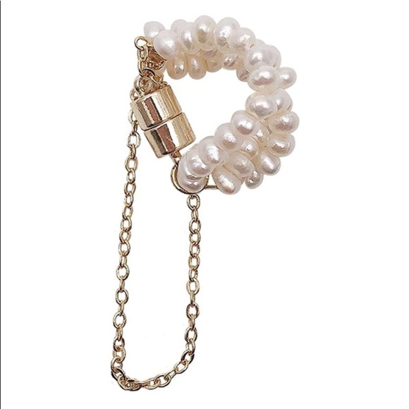1 pc Magnetic No Pierce Pearl Ear Cuff Earring - Picture 3 of 5